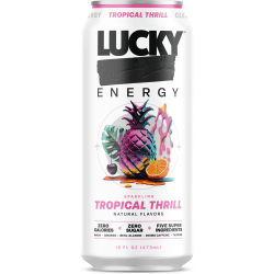 Lucky Energy Drink, Tropical Thrill, 16 Oz, Total Qty 1