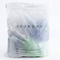 MultiPlast Systems Generic Draw Tape Laundry Bags, 18" x 19", Clear, Case Of 1,000 Bags