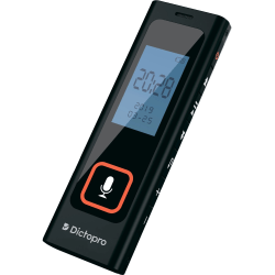 Dictopro Tiny Digital Voice Activated Recorder - HQ Recording from 60ft, Sensitive Mic - 8 GB - MP3, WAV, WMA, APE, FLAC - Headphone - 582 HourspeaceRecording Time - Portable