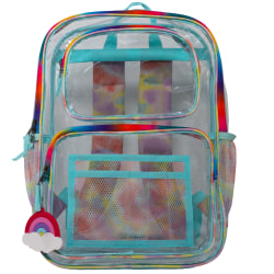 Accessory Innovations Clear Backpack, Transparent/Swirl Tie-Dye Trim, Total Qty 1