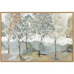 Amanti Art Breezy Landscape Trees I by Allison Pearce Framed Canvas Wall Art Print, 23"H x 33"W, Maple
