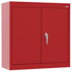 Sandusky 30"W Wall-Mount Storage Cabinet, Red