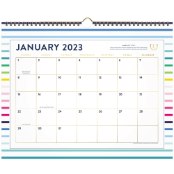 Simplified by Emily Ley for AT-A-GLANCE Happy Stripe 2023 RY Monthly Wall Calendar, Medium, 15" x 12"