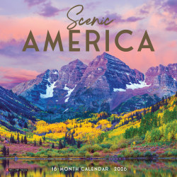 2026 Willow Creek Press Monthly Mini Wall Calendar, 7" x 7", Scenic America, January To December, 53744