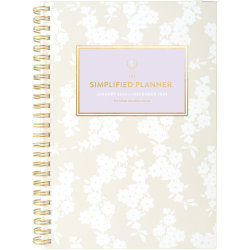 2024 Simplified by Emily Ley for AT-A-GLANCE® Weekly/Monthly Planner, 5-1/2" x 8-1/2", Cream Blossoms, January To December 2024 , EL19-200
