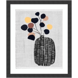 Amanti Art Decorated Vase with Plant III by Melissa Wang Wood Framed Wall Art Print, 20"H x 17"W, Black