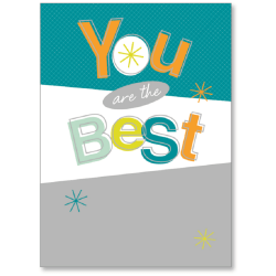 Viabella Thank You Greeting Card, You Are The Best, 5" x 7", Multicolor