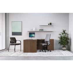 HON® Mod 60"W L-Station Computer Desk, Sepia Walnut