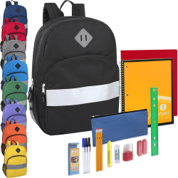 Trailmaker Safety Backpack School Supplies Kits, Assorted Colors, Pack Of 24 Kits