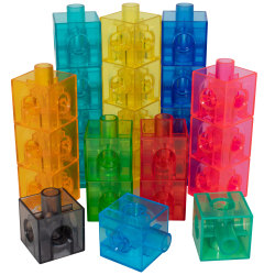 Edx Education edxeducation Translucent Linking Cubes, Set Of 100, 0.8 Inch