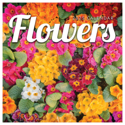 2025 TF Publishing Monthly Wall Calendar, 12" x 12", Flowers, January 2025 To December 2025