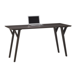 Realspace® Trezza 60"W Writing Desk, Warm Walnut