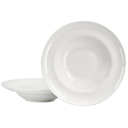 Gibson Home Great Essentials 2-Piece Fine Ceramic Entree Bowl Set, 20 Oz, White