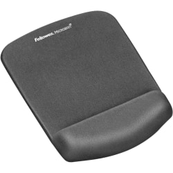 Fellowes PlushTouch™ Mouse Pad Wrist Rest with Microban® - Graphite - 1" x 7.3" x 9.4" Dimension - Graphite - Polyurethane, Foam - Wear Resistant, Tear Resistant, Skid Proof