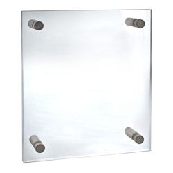 Azar Displays Standoff Acrylic Sign Holder, 18"H x 15"W x 1/4"D, Clear