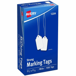 Avery® Marking Tags, 1 3/4" x 1 1/16", White, Pack Of 1,000