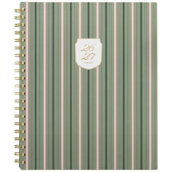 Cherrywood Lane for Mead Cambridge® Academic 2026-2027 Weekly Monthly Planner, Piper Stripe, Large, 8 1/2" x 11"