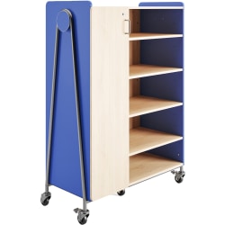 Safco® Whiffle Triple-Column 13-Drawer Rolling Storage Cabinet, 60"H x 43-1/4"W x 19-3/4"D, Spectrum Blue