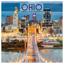 2025 TF Publishing Monthly Wall Calendar, 12" x 12", Ohio, January 2025 To December 2025