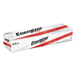 Energizer® Max AA Alkaline Batteries, Pack Of 24 Batteries, E91SBP-24H