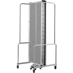 National Public Seating Room Divider, 5 Sections, 72"H x 118"W x 27"D, Gray