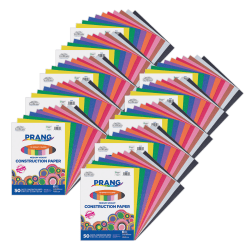 Prang Construction Paper, Medium Weight, 9" x 12", 10 Assorted Colors, 50 Sheets Per Pack, Set Of 10 Packs