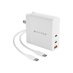 HyperJuice Power Adapter For MacBooks, iPads, iPhone, PCs And Android, White, HJG140US