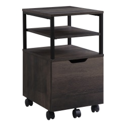 Office Star™ Contempo 20"D Vertical Mobile File Cabinet, Ash Gray
