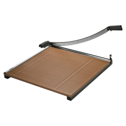 X-ACTO® Commercial Wood-Base Guillotine Trimmer, 24", Brown/Black