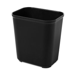 Rubbermaid Commercial Products Fire Resistant Wastebasket 28 QT Black, for Hospitals/Schools/Hotels/Offices (FG254300BLA)