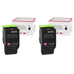 Xerox Original Magenta Standard Yield Laser Toner Cartridges, Pack Of 2 Cartridges, 006R043582PK-OD