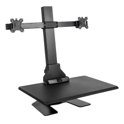 Mount-It! MI-7952 Electric Standing Desk Converter With Dual-Monitor Mount, Black