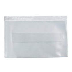 SUPERSCAN® Press-On Vinyl Envelopes, 3-1/2" x 2", Clear, Pack Of 50 Envelopes
