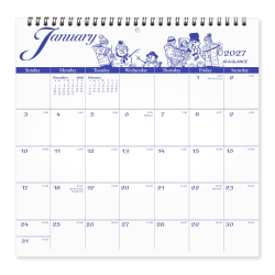 AT-A-GLANCE® 2027 Illustrator’s Edition Monthly Wall Calendar, Medium, 12" x 12"