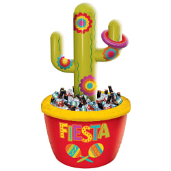Amscan Jumbo Inflatable Cactus Cooler And Ring Toss Game, 54" x 24", Multicolor