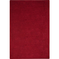 Joy Carpets Kid Essentials Solid Color Rectangle Area Rug, Endurance, 12' x 7’6", Burgundy