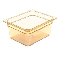 Carlisle 1/2 Size 6" Deep Amber StorPlus High-Heat Food Pan, Amber