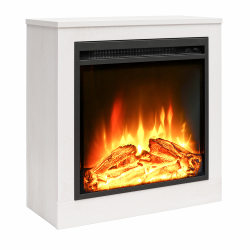 Ameriwood Home Fillmore Fireplace Mantel, 22-3/4"H x 22-1/4"W x 9-3/4"D, Ivory Oak
