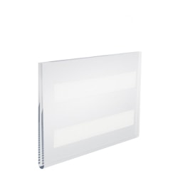 Azar Displays Acrylic Horizontal Wall-Mount U-Frame Sign Holders, 6" x 4", Clear, Pack Of 10 Sign Holders