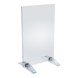 Azar Displays Dual-Stand Vertical/Horizontal Acrylic Sign Holders, 11"H x 7"W x 3-1/2"D, Clear, Pack Of 10 Holders