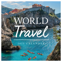 2025 TF Publishing Monthly Wall Calendar, 12" x 12", World Travel, January 2025 To December 2025