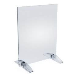 Azar Displays Dual-Stand Vertical/Horizontal Acrylic Sign Holders, 10"H x 8"W x 3-1/2"D, Clear, Pack Of 10 Holders