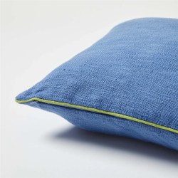 Dormify Charlie Cotton Square Pillow Cover, Royal Blue/Chartreuse