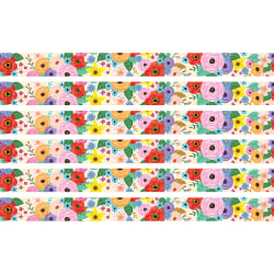 Teacher Created Resources Straight Border Trim, Wildflowers, 35' Per Pack, Set Of 6 Packs