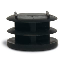 CSL Replacement end plug for CSL metal tray stands,1" flat,black