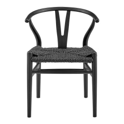 Eurostyle Evelina Outdoor Furniture Side Chairs, Black, Set Of 2 Chairs