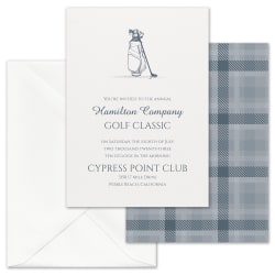 Custom Shaped Event Invitations With Envelopes, Golf Tee Up, 5" x 7", Box Of 25 Invitations