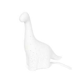 Simple Designs Porcelain Dinosaur Table Lamp, 11-1/8"H, White