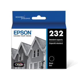Epson® T232 Claria® Genuine Black Standard-Yield Ink Cartridge, T232120-S