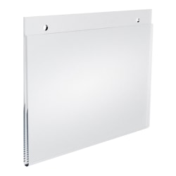 Azar Displays U-Frame Wall-Mount Acrylic Sign Holders, 5-1/2"H x 8-1/2"W x 1/4"D, Clear, Pack Of 10 Holders